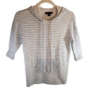 Blue White Stripe Hoodie JW Style Sz Medium